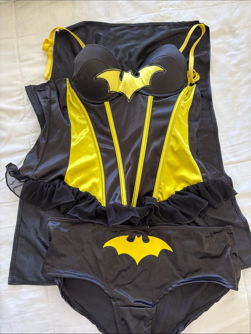 DC Comics Batman Batgirl Costume Bustier Corset with Removable Cape - Sz S NWT - Picture 6 of 8